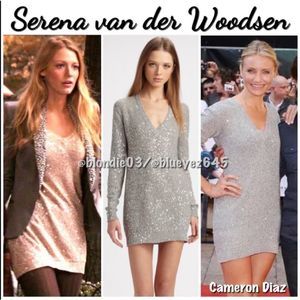 Stella McCartney v-neck sequin sweater dress 40/US 6